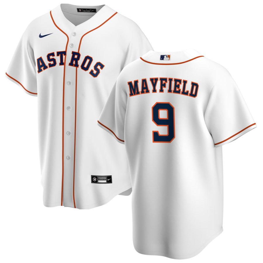 Nike Men #9 Jack Mayfield Houston Astros Baseball Jerseys Sale-White